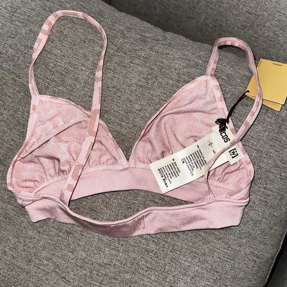 Wolford x GCDS Pink Monogram Triangle Bra - Picture 4 of 6